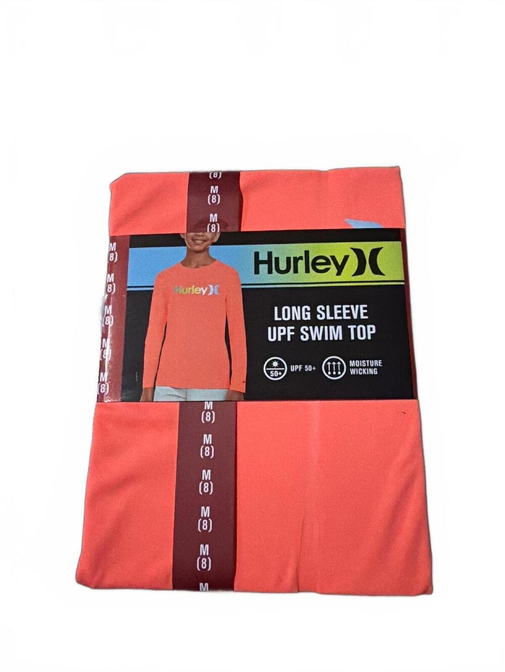 Hurley Boys Long Sleeve UPF 50+ Swim Top Size Medium (8)